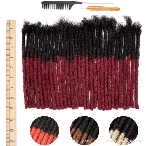 BLT 4-24inch dreadlock hair extensions dread loc extension human hair handmade dread lock hair extension multiple colors